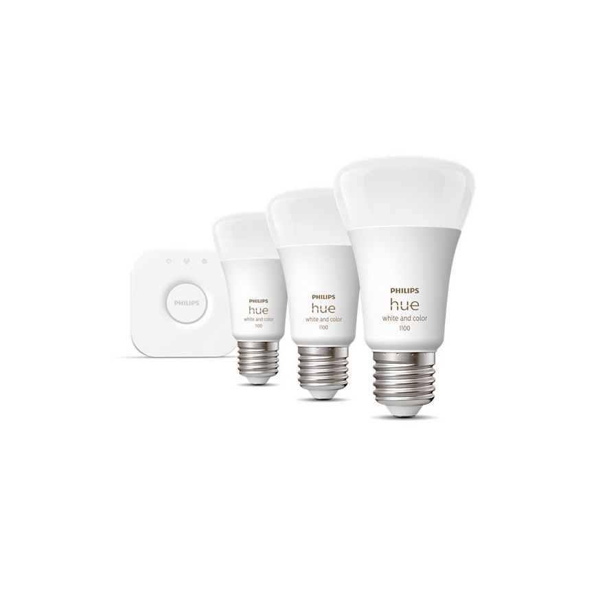 Základná sada Philips Hue WHITE AND COLOR AMBIANCE 3xE27/9W/230V 2000-6500K + zariadenie k prepojeniu