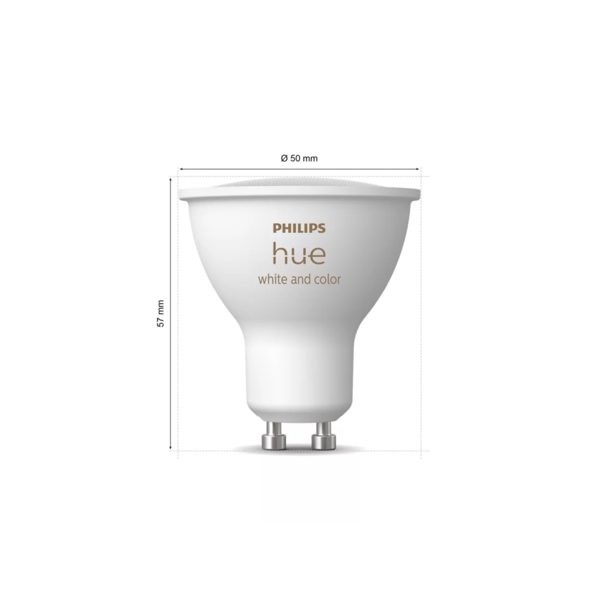 Základná sada Philips Hue WHITE AND COLOR AMBIANCE 3xGU10/4,2W 2000-6500K + prepojovacie zariadenie