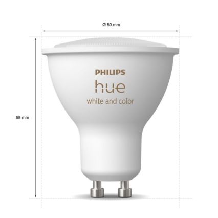 Základná sada Philips Hue WHITE AND COLOR AMBIANCE 3xGU10/5,7W/230V 2000-6500K + zariadenie na prepojenie