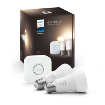 Základná sada Philips Hue WHITE 2xE27/9,5W 2700K + Hue Bridge