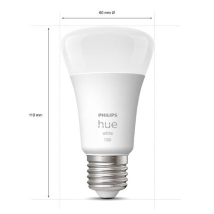 Základná sada Philips Hue WHITE 2xE27/9,5W 2700K + Hue Bridge