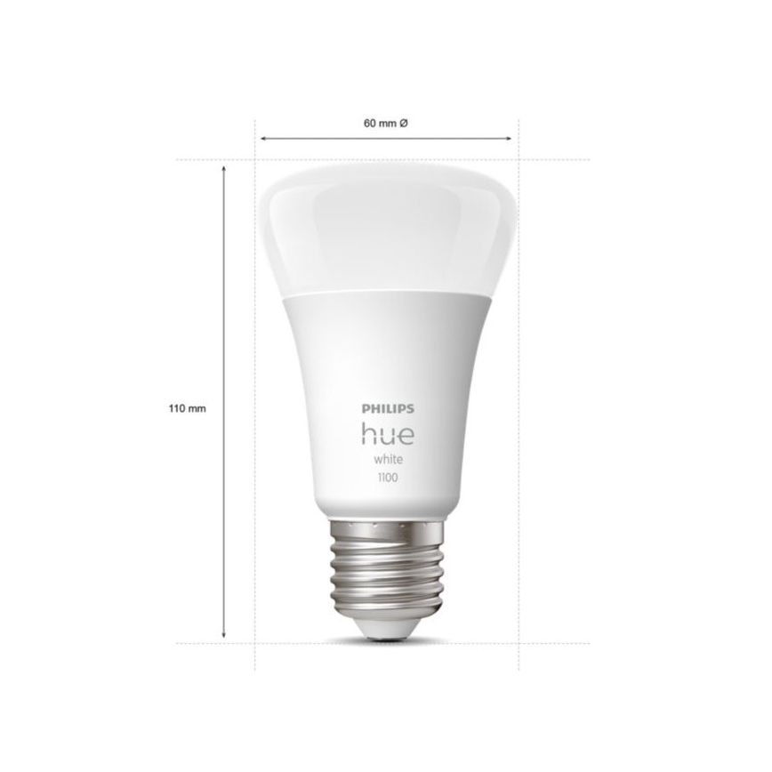 Základná sada Philips Hue WHITE 2xE27/9,5W 2700K + Hue Bridge