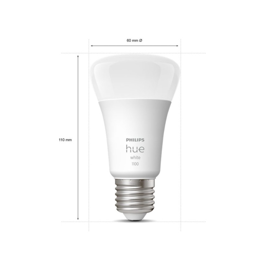 Základná sada Philips Hue WHITE 3xE27/9,5W 2700K + Hue Bridge a stmievač