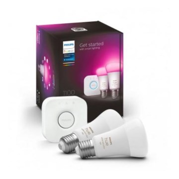 Základná sada Philips Hue WHITE AND COLOR AMBIANCE 2xE27/9W/230V 2000-6500K + Hue Bridge
