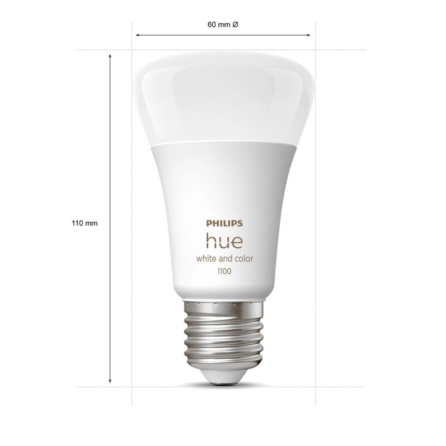 Základná sada Philips Hue WHITE AND COLOR AMBIANCE 2xE27/9W/230V 2200-6500K + inteligentná zásuvka, Hue Bridge a stmievač