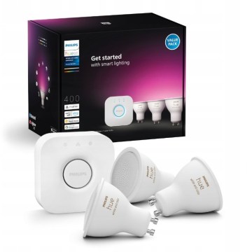 Základná sada Philips Hue WHITE AND COLOR AMBIANCE 3xGU10/4,2W/230V 2200-6500K + Hue bridge