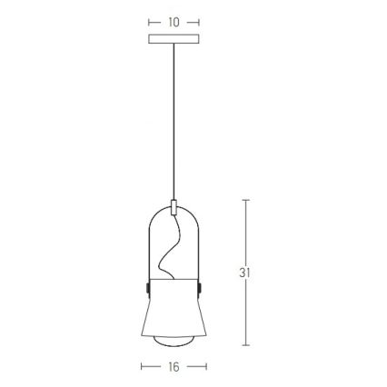 Zambelis 18193 - Luster na lanku 1xE27/40W/230V biela