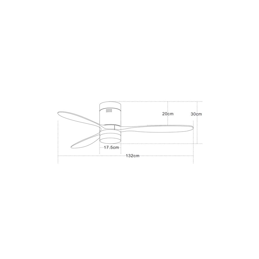 Zambelis 19144 - LED Stropný ventilátor LED/15W/230V 3000/4000/6000 čerešňa + diaľkové ovládanie