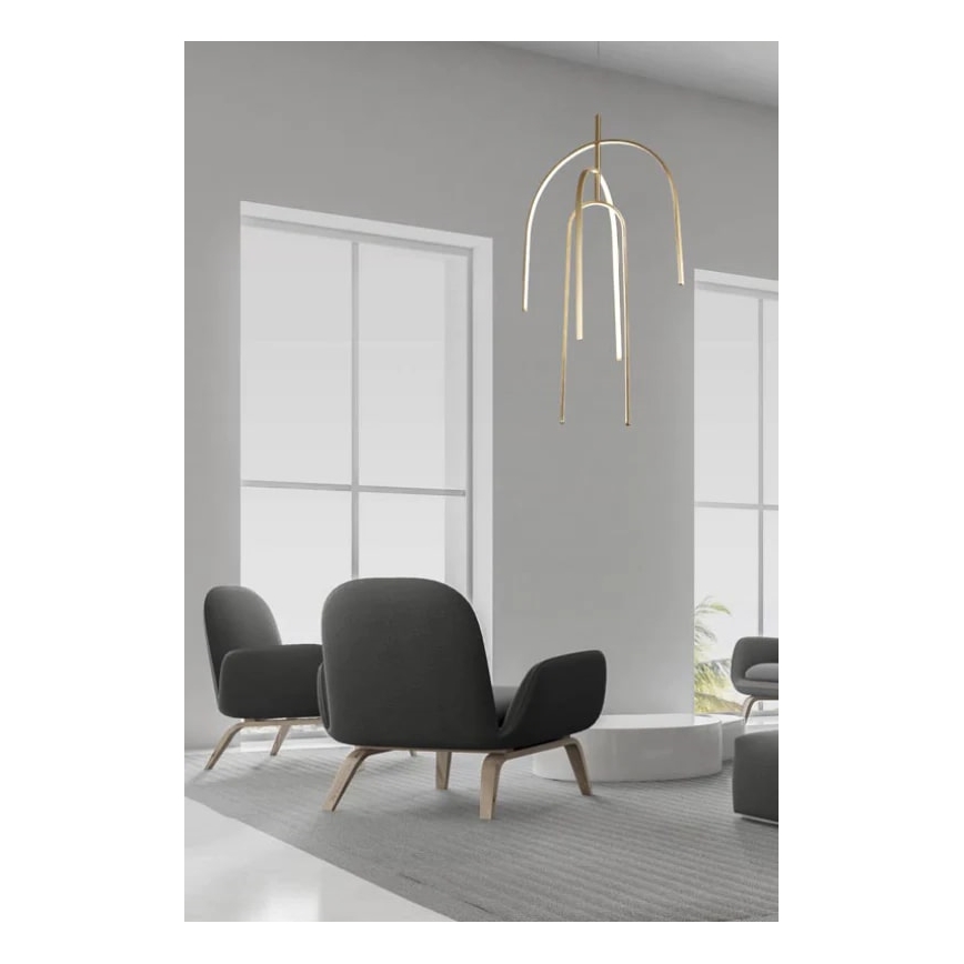 Zambelis 1931 - LED Stmievateľný luster na lanku LED/80W/230V zlatá