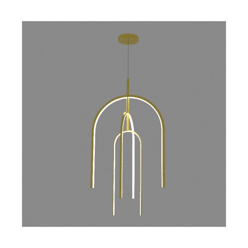 Zambelis 1931 - LED Stmievateľný luster na lanku LED/80W/230V zlatá