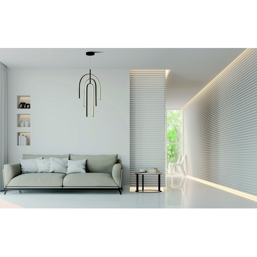 Zambelis 1932 - LED Stmievateľný luster na lanku LED/80W/230V čierna