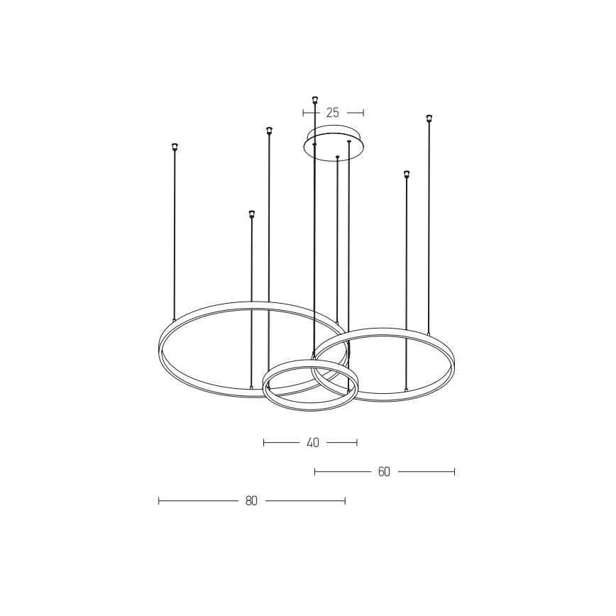Zambelis 1956-D - LED Stmievateľný luster na lanku LED/136W/230V
