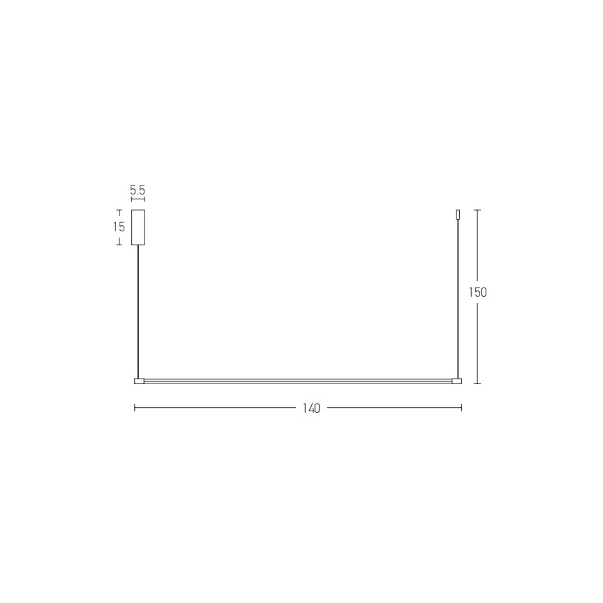 Zambelis 20119 - LED Luster na lanku LED/20W/230V čierna
