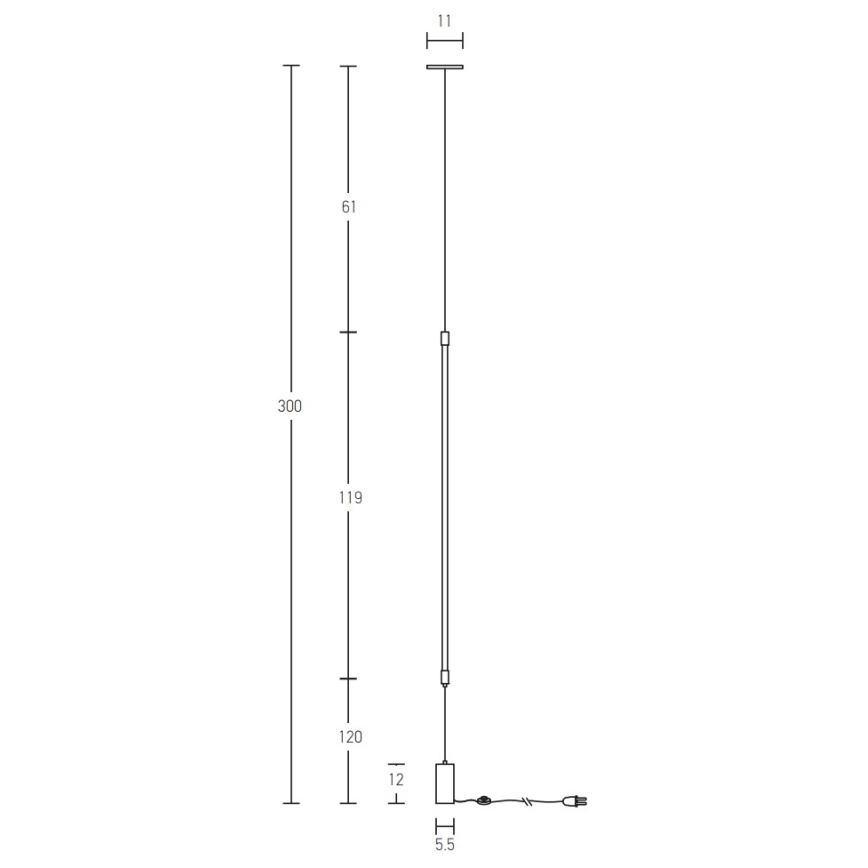 Zambelis 20184 - LED Stojacia lampa LED/22W/230V