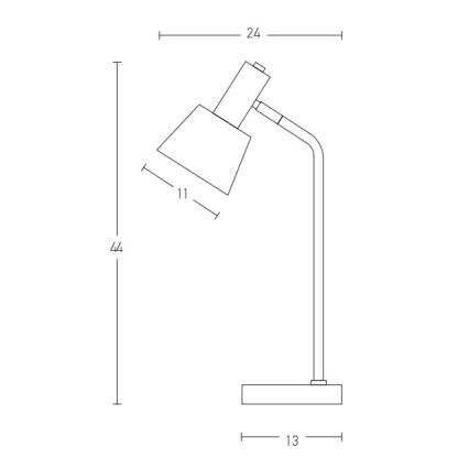 Zambelis 20220 - Stolná lampa 1xE14/25W/230V šedá