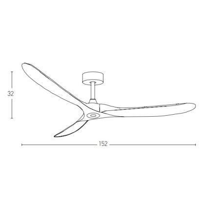 Zambelis 20259 - Stropný ventilátor + diaľkové ovládanie