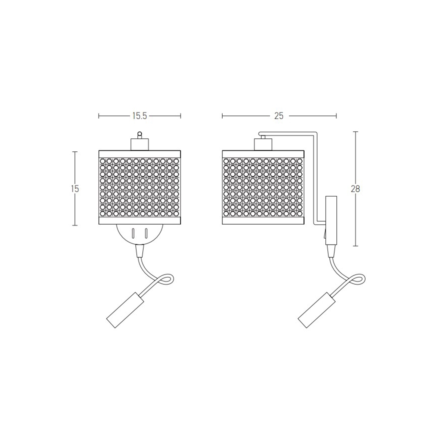 Zambelis 20355 - LED Nástenná lampa 1xE27/40W + LED/3W/230V ratan