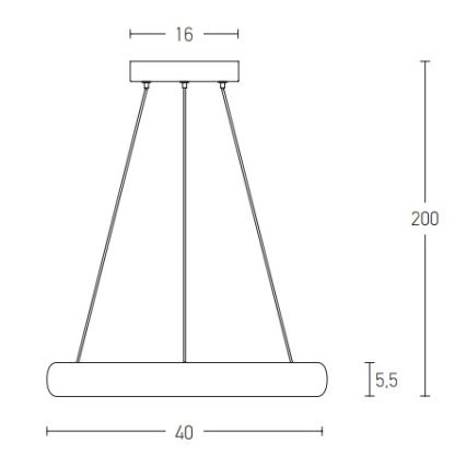 Zambelis 2046 - LED Stmievateľný luster na lanku LED/30W/230V pr. 40 cm zlatá