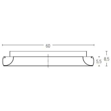 Zambelis 2048 - LED Stmievateľné stropné svietidlo LED/50W/230V pr. 60 cm čierna