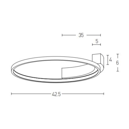 Zambelis 2075 - LED Nástenné svietidlo LED/25W/230V pr. 42,5 cm biela