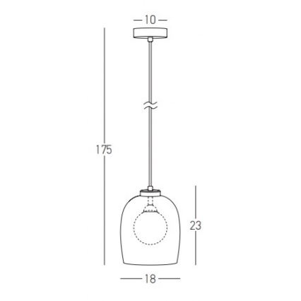 Zambelis 22051 - Luster na lanku 1xG9/5W/230V priemer 18 cm čierny