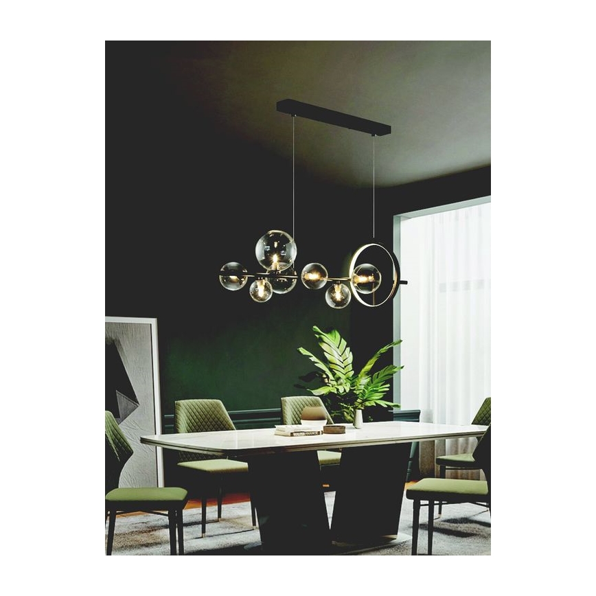Zambelis 22063 - LED Stmievateľný luster na lanku LED/14W + 7xG9/7W/230V