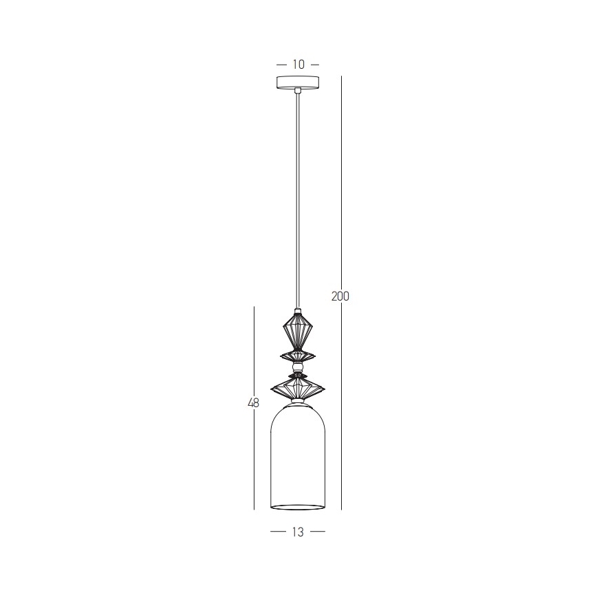 Zambelis 22078 - Luster na lanku 1xE27/40W/230V