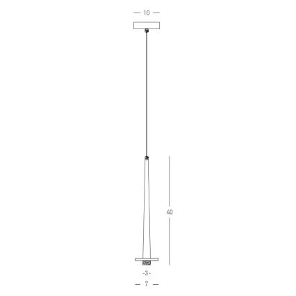 Zambelis 22110 - LED Luster na lanku LED/3W/230V CRI90 čierna