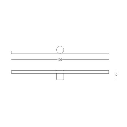 Zambelis 22126 - LED Kúpeľňové osvetlenie zrkadla LED/21W/230V 100 cm IP54