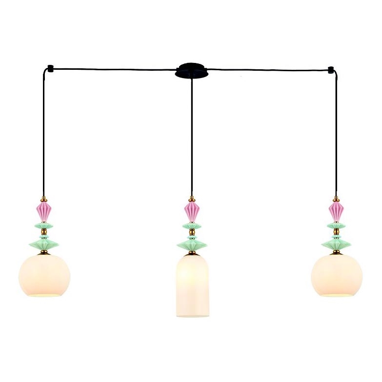 Zambelis 22153 - Luster na lanku 3xE27/40W/230V pavúk keramika