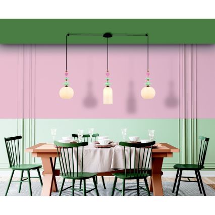 Zambelis 22153 - Luster na lanku 3xE27/40W/230V pavúk keramika