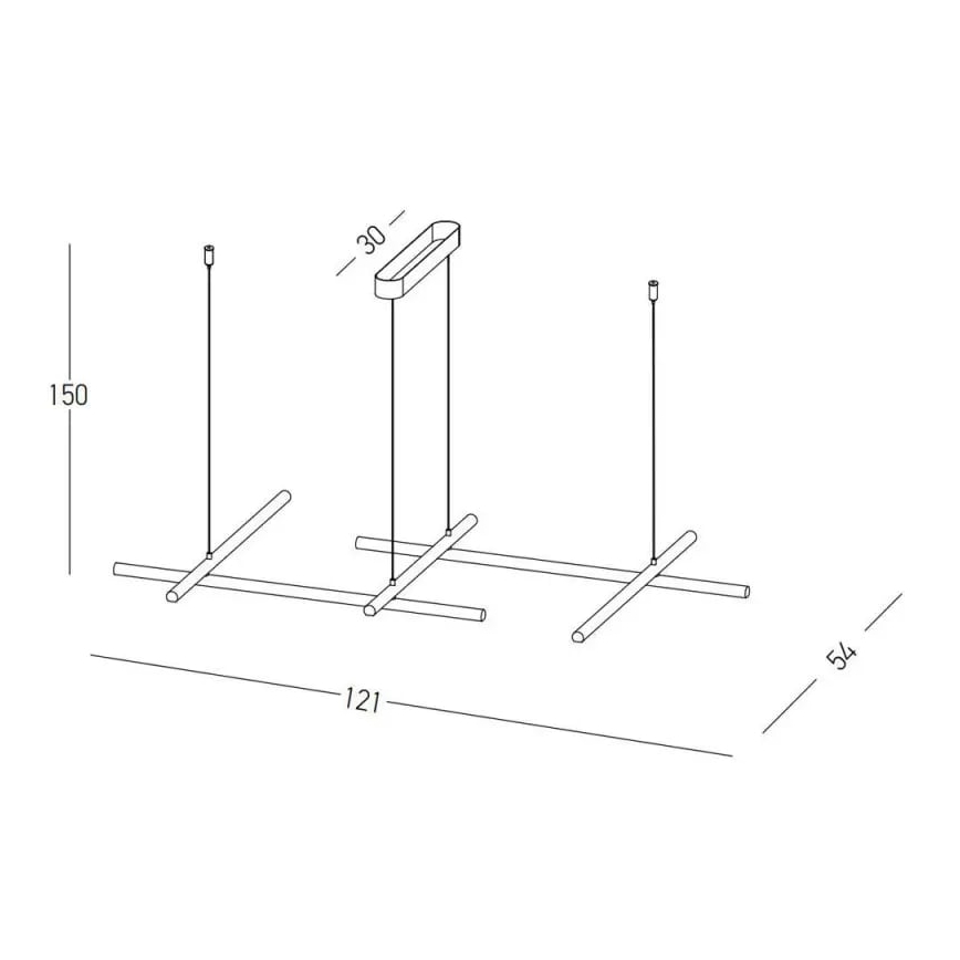 Zambelis 22242 - LED Stmievateľný luster na lanku LED/50W/230V zlatá