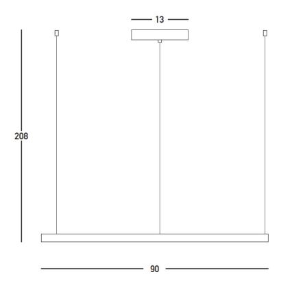 Zambelis 23034 - LED Stmievateľný luster na lanku LED/45W/230V 3000K pr. 90 cm zlatá