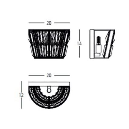 Zambelis 23050 - Krištáľové nástenné svietidlo 1xG9/5W/230V mosadz