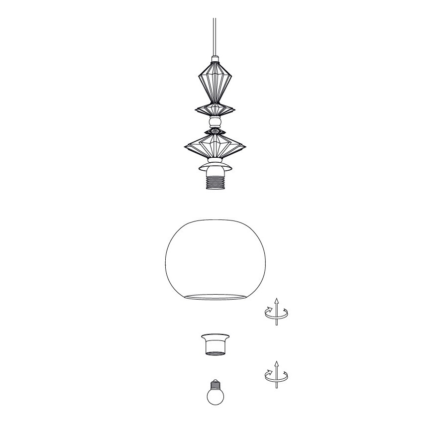 Zambelis A22079 - Náhradné tienidlo k lustru priemer 21 cm biele