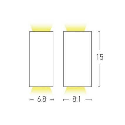 Zambelis E122 - Vonkajšie nástenné svietidlo 2xGU10/15W/230V IP54 antracit