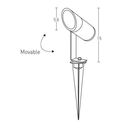 Zambelis E152 - LED Vonkajšia lampa LED/7W/230V IP65 antracit