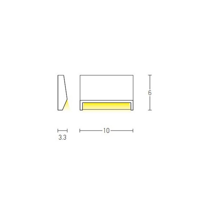 Zambelis E182 - Vonkajšie schodiskové svietidlo LED/1,5W/230V IP54 biela
