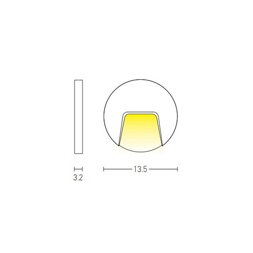 Zambelis E184 - Vonkajšie schodiskové svietidlo LED/3W/230V IP54 biela