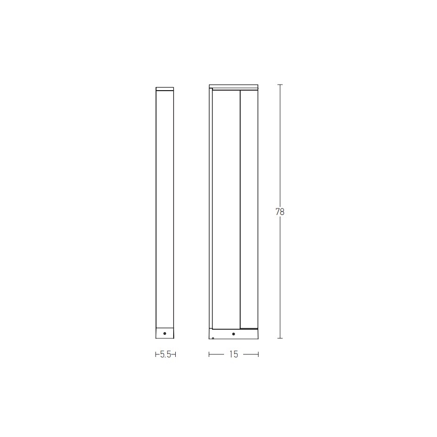 Zambelis E208 - LED Vonkajšia lampa LED/10W/230V IP54 antracit