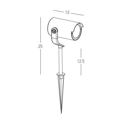 Zambelis E284 - Vonkajšia lampa 1xGU10/20W/230V IP65 hnedá