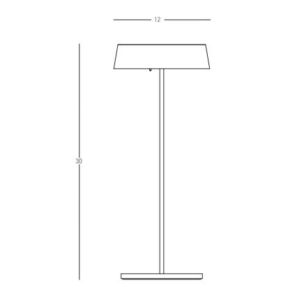 Zambelis E290 - LED Stmievateľná vonkajšia lampa LED/2,2W/3,7V 2200 mAh IP54 biela