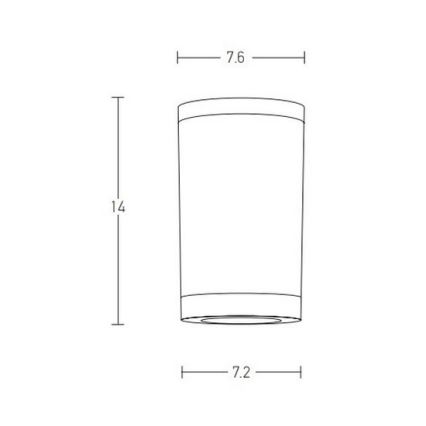 Zambelis E308 - Vonkajšie bodové svietidlo 1xGU10/7W/230V IP54 biela