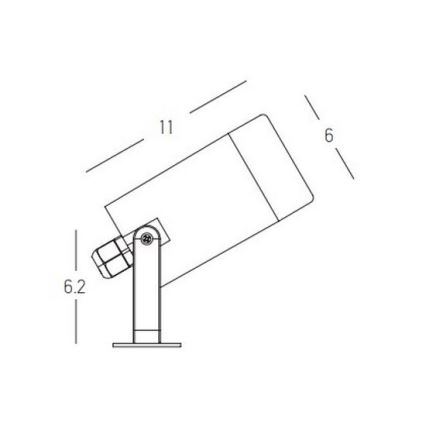 Zambelis E311 - Vonkajšia lampa 1xGU10/7W/230V IP54