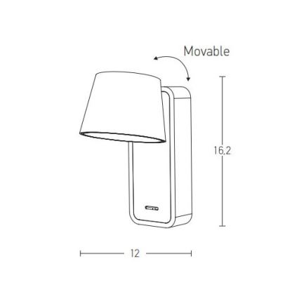 Zambelis H61 - LED Nástenná lampa LED/7W/230V hnedá