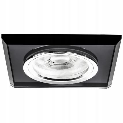 Zapustené svietidlo do podhľadu 1xGU10/MR16/10W/230V 9x9 cm čierne