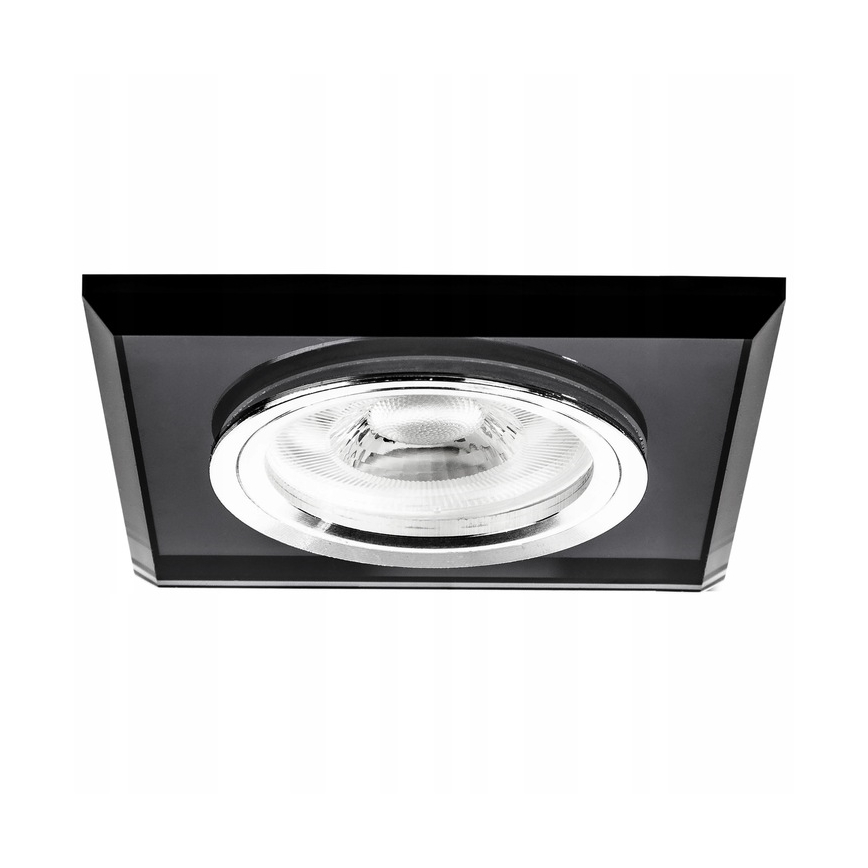 Zapustené svietidlo do podhľadu 1xGU10/MR16/10W/230V 9x9 cm čierne