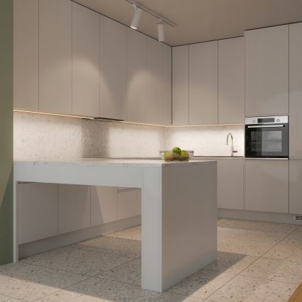 Zapustený profil pre LED pásy, 1 m, čierna/biela