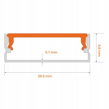 Zapustený profil pre LED pásy 1 m strieborný/biely