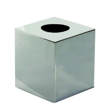 Zásobník na vreckovky 12x13 cm strieborný